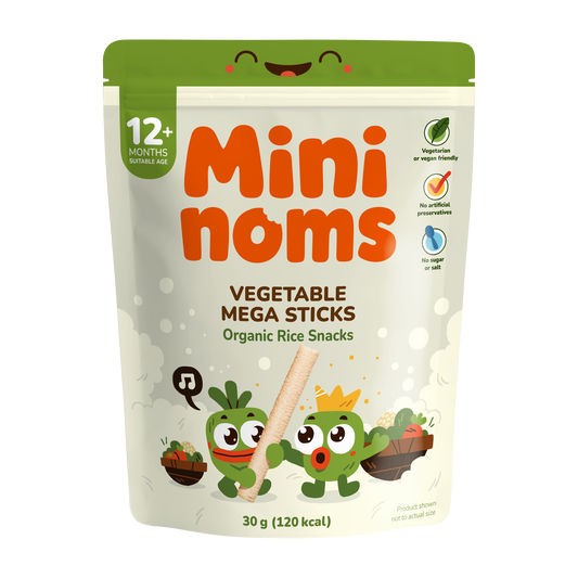 Mininoms Vegetable Mega Sticks - Organic Rice Snacks
